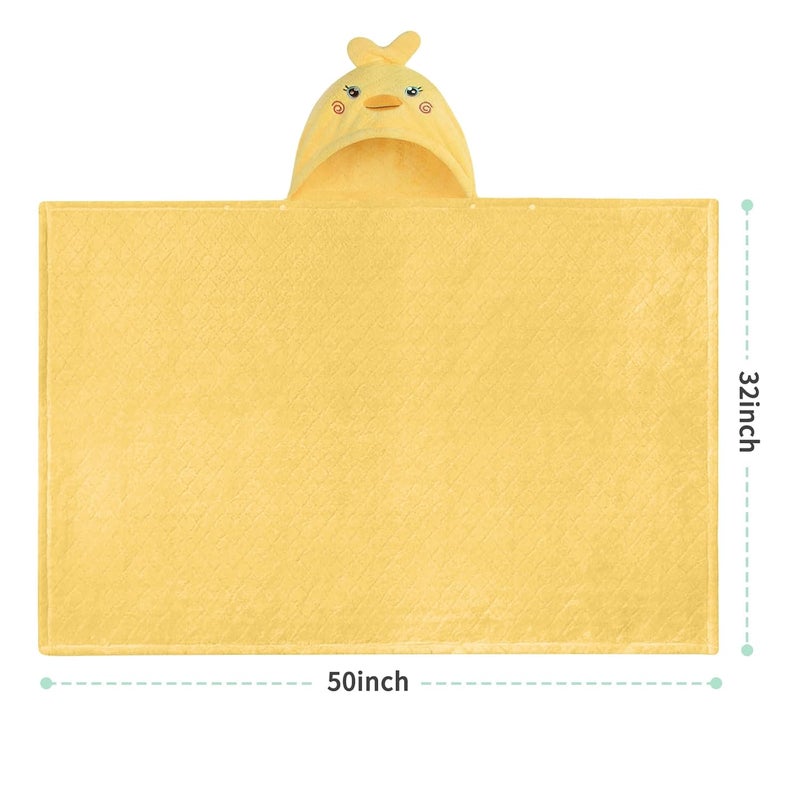 FUBANRAY Toddler Bath Towel Hooded Kids Bath Towels for Toddlers 0-5 Years, 2-Pack Thick Absorbent Toddler Towels with Hood Baby Bath Towels, Large 50''x32'' Hooded Baby Towels with Hood for Girl - Image 2